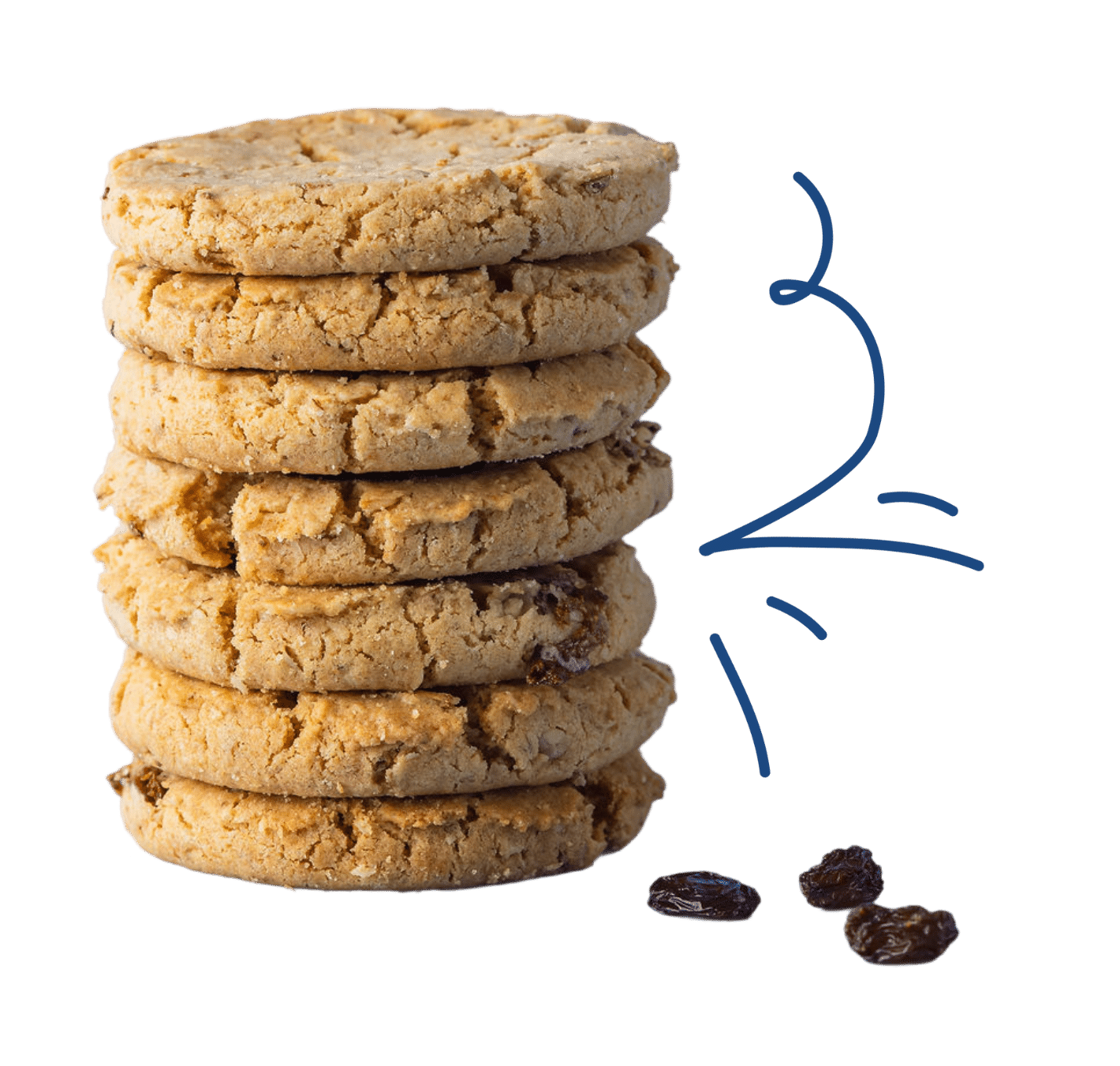Stack of Frank's handmade luxury oaty biscuits